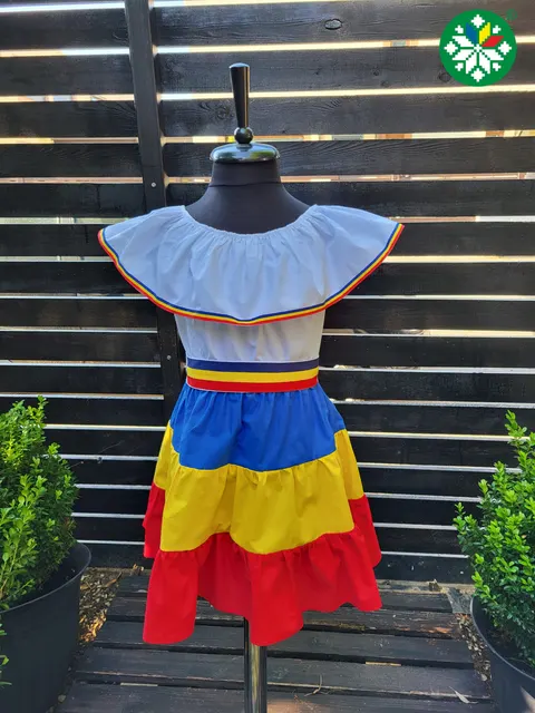 Rochie fata tricolor 2