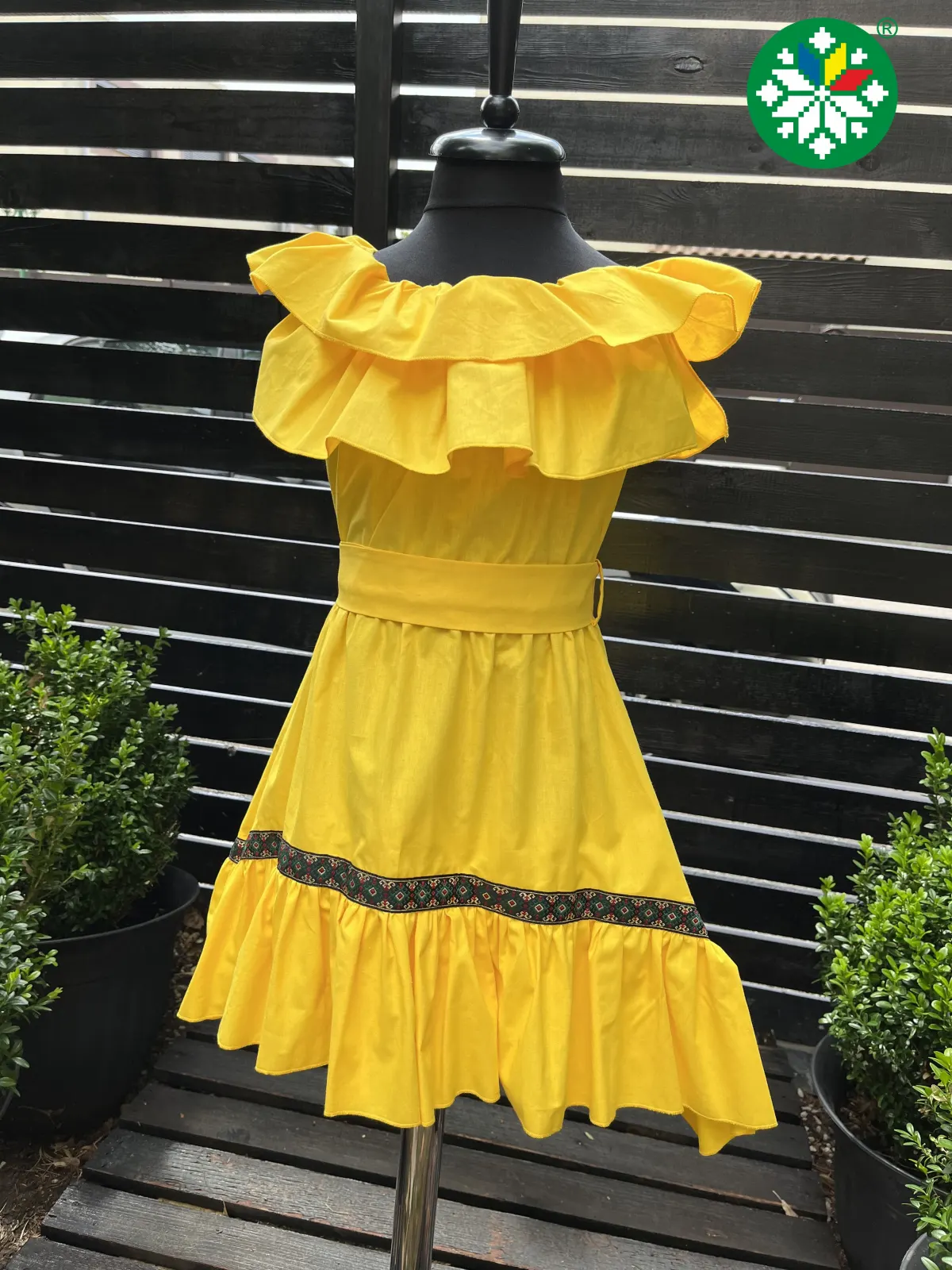 Rochie fetita Emily galbena