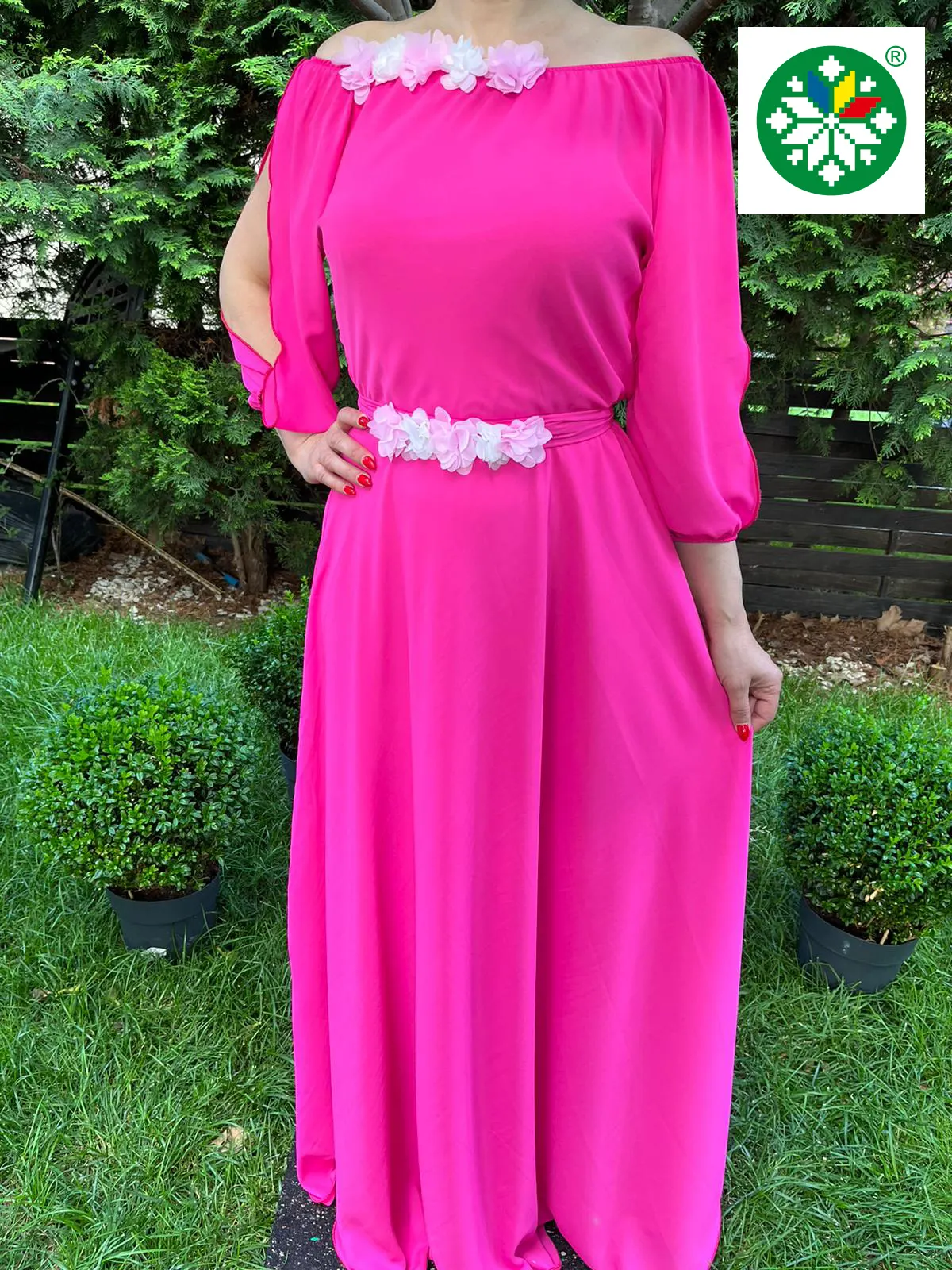 Rochie lunga Cosanzeana fucsia