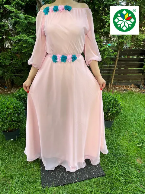 Rochie lunga Cosanzeana roz