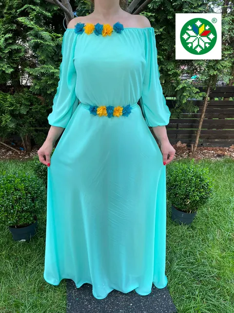 Rochie lunga Cosanzeana turquoise
