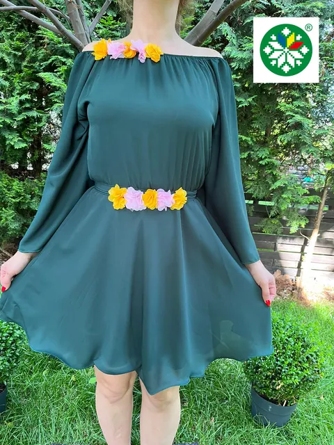 Rochie scurta Cosanzeana verde