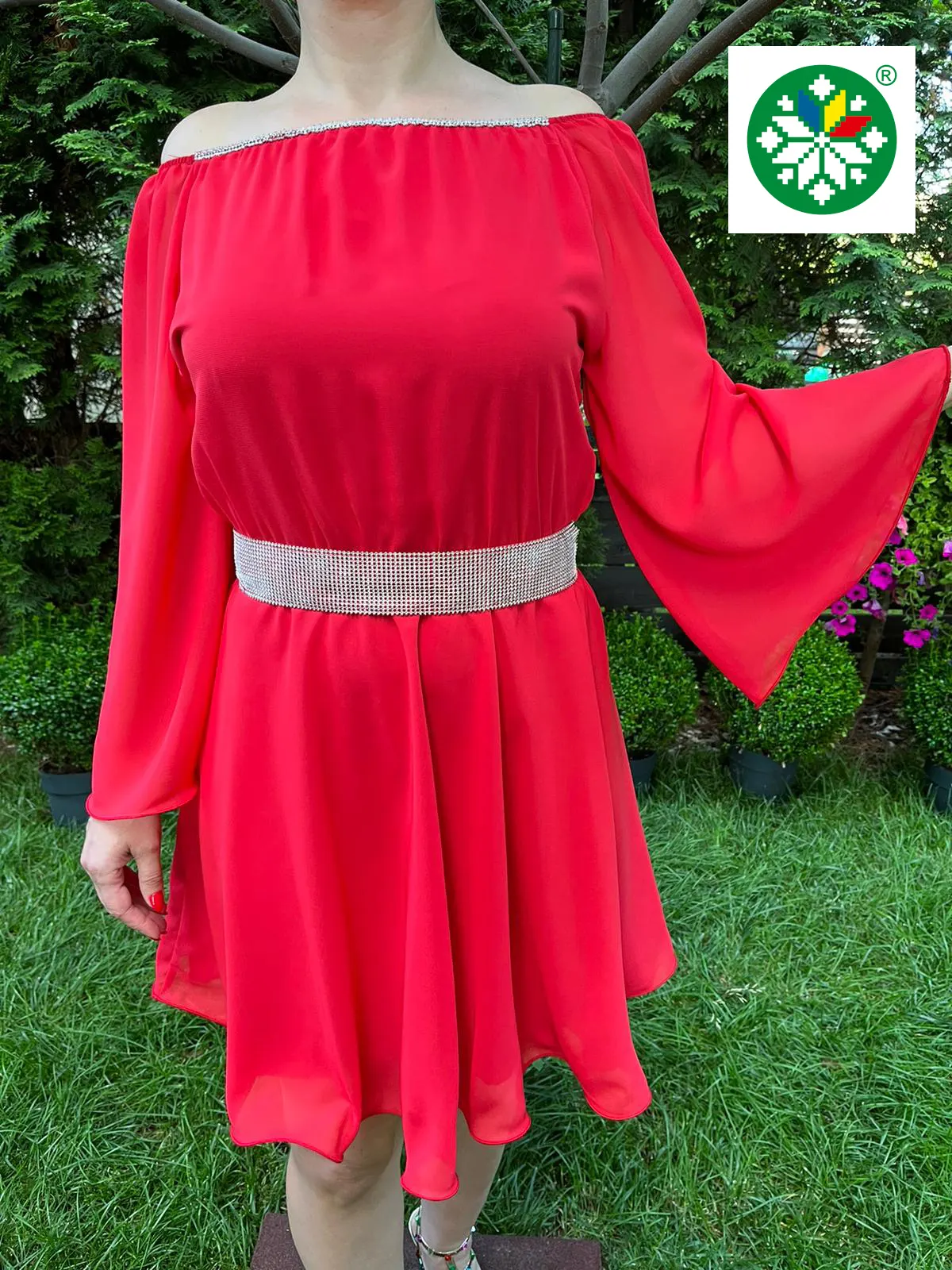 Rochie scurta Ecaterina rosie