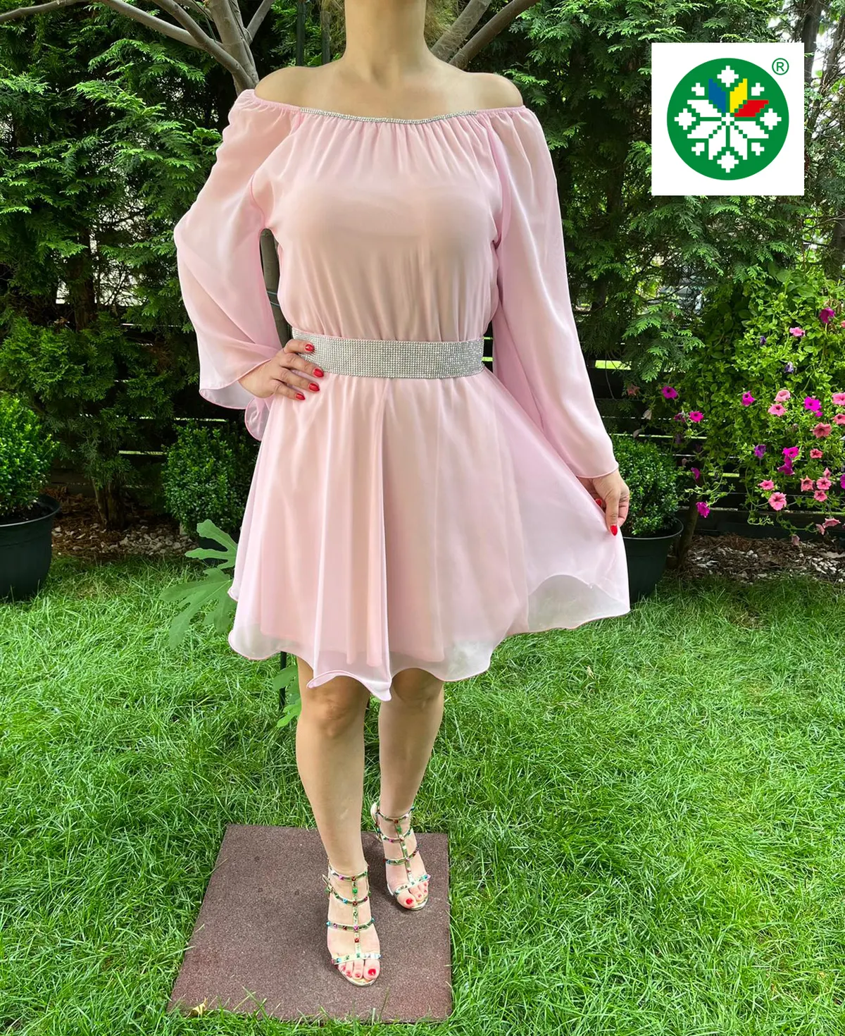 Rochie scurta Ecaterina roz