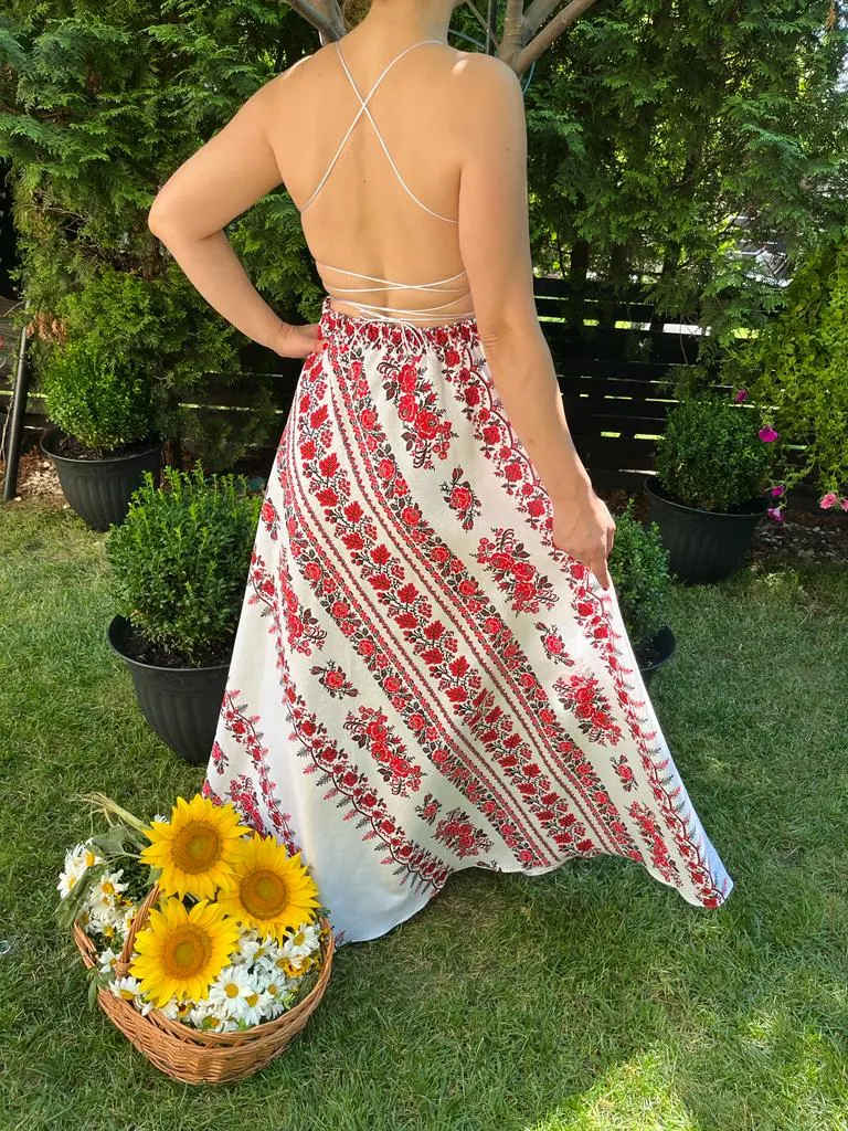 Rochie traditionala lunga Mariuca