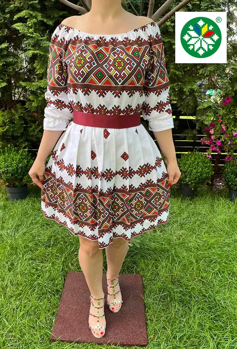 Rochie traditionala pliuri Adina
