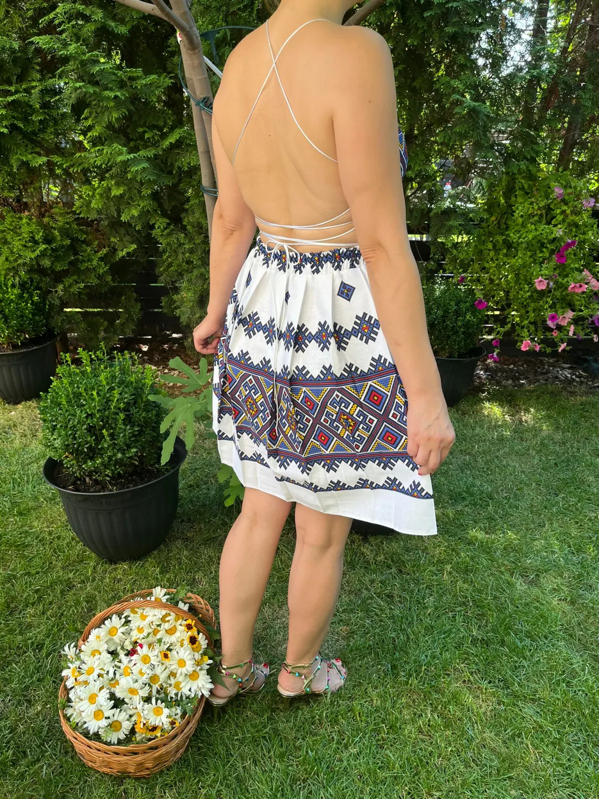 Rochie traditionala pliuri Denisa
