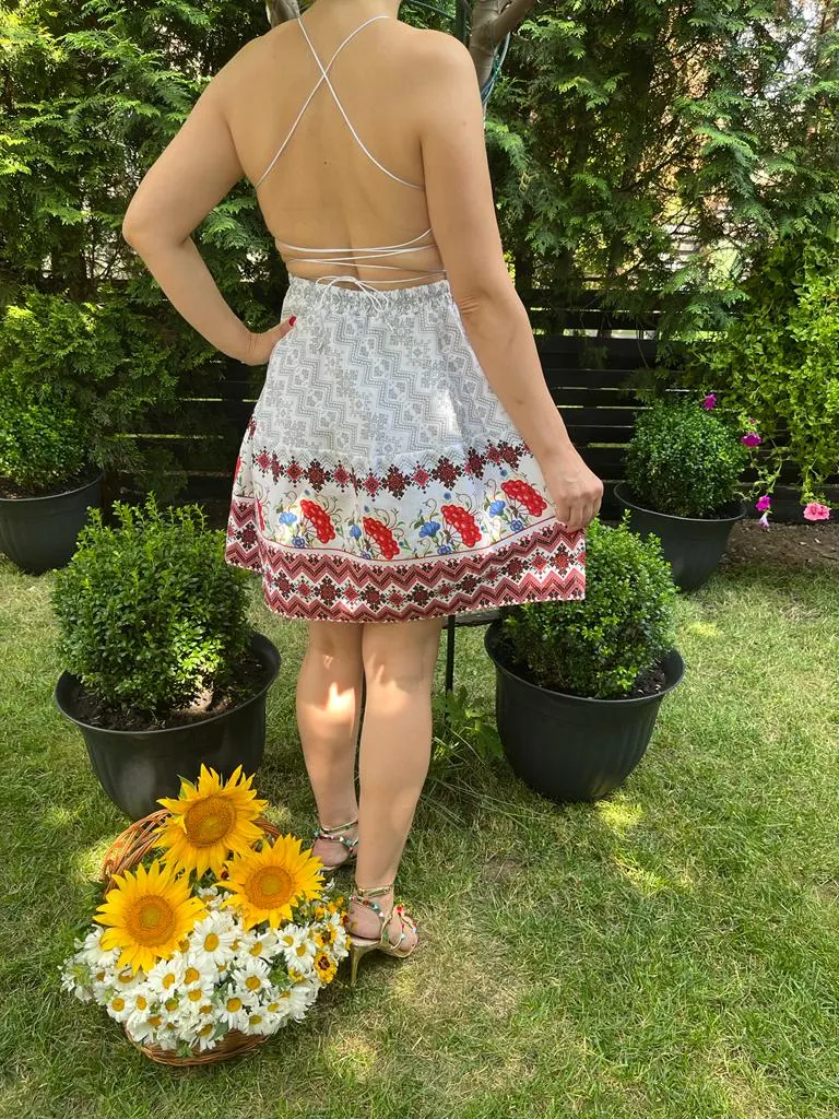 Rochie traditionala scurta Rodica