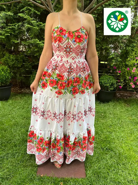Rochie traditionala volane lunga Teea
