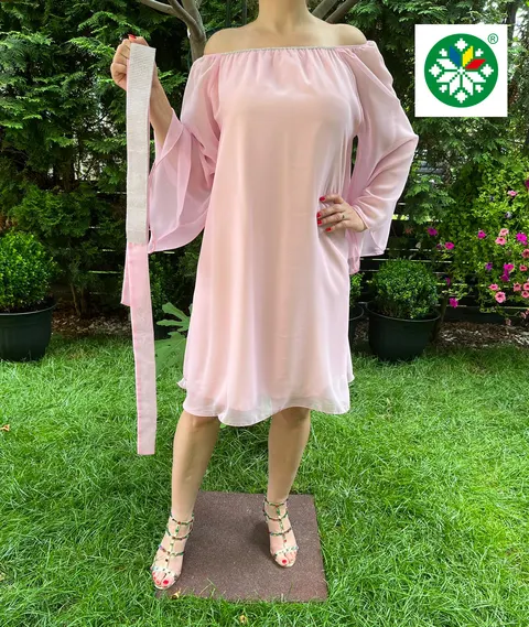 Rochie voal Cati roz