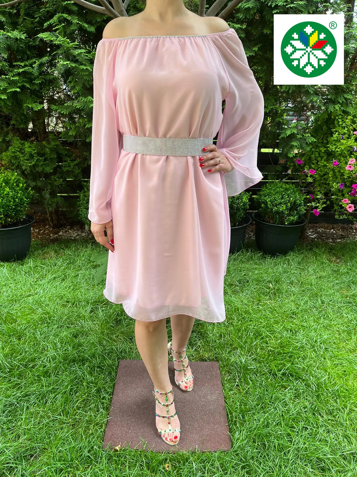 Rochie voal Cati roz